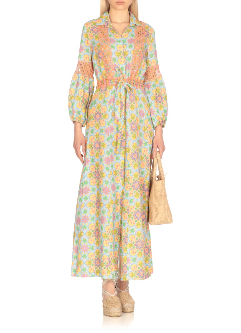 Temptation Linen Dress With V-Neck