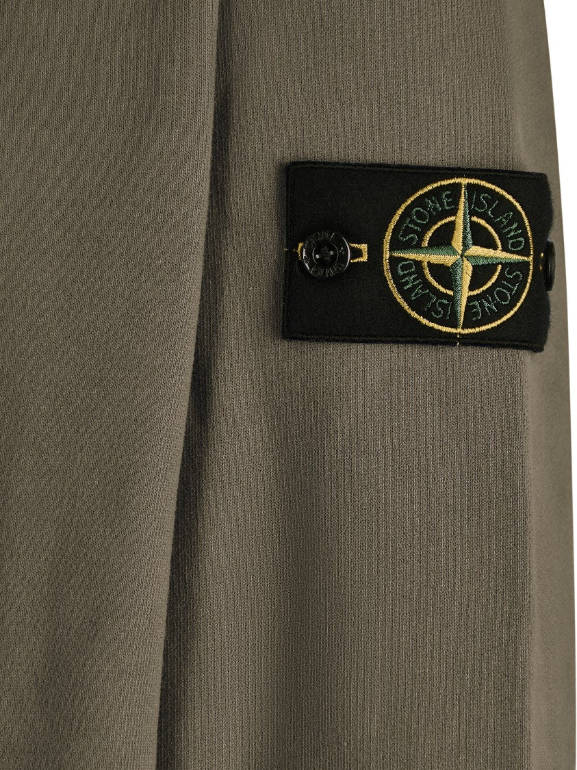 Stone Island Crew Neck Sweater With Distinctive Logo Patch