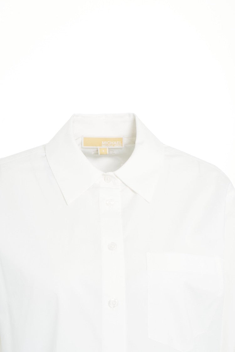 Michael Kors Straight-Cut Cotton Blouse With Traditional Collar