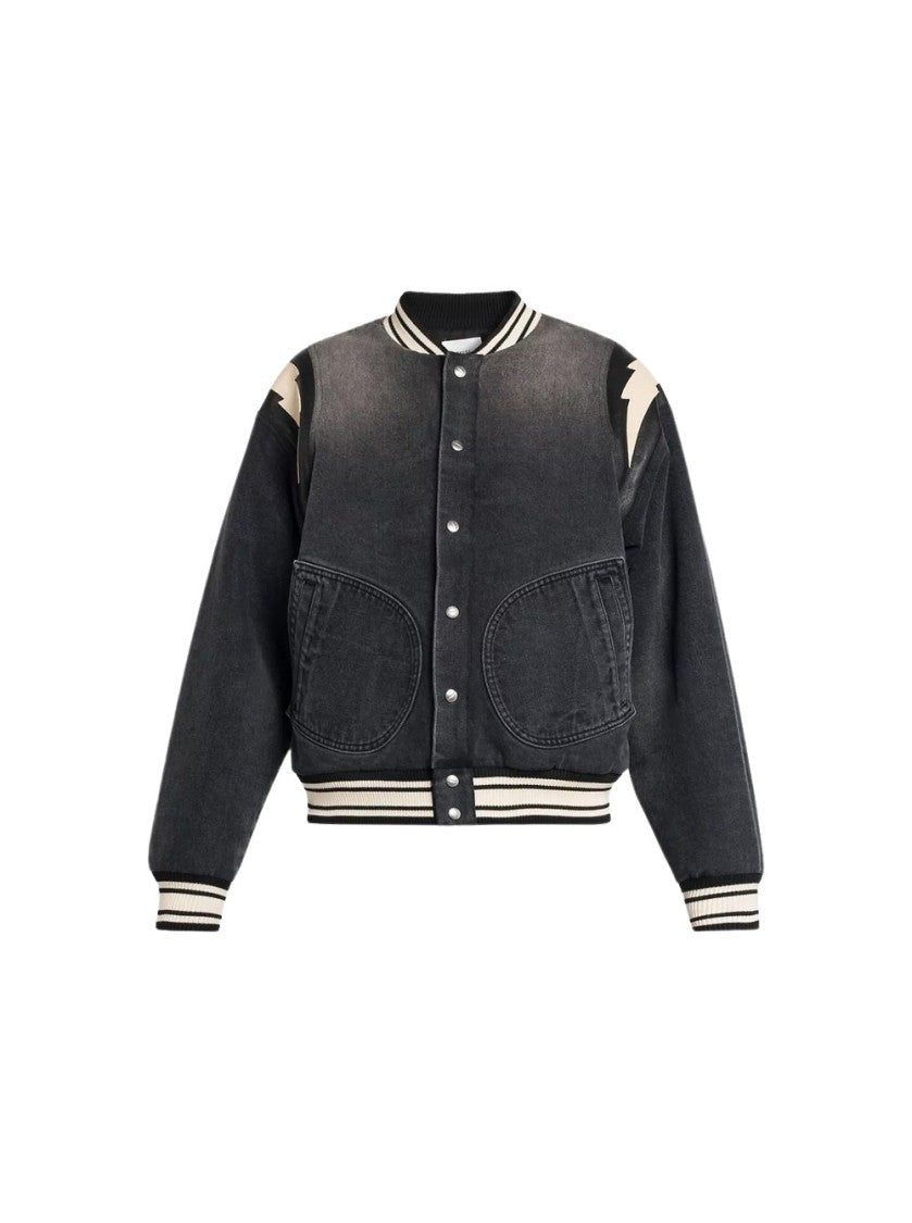 Rhude Denim Lighting Bomber Jacket Black
