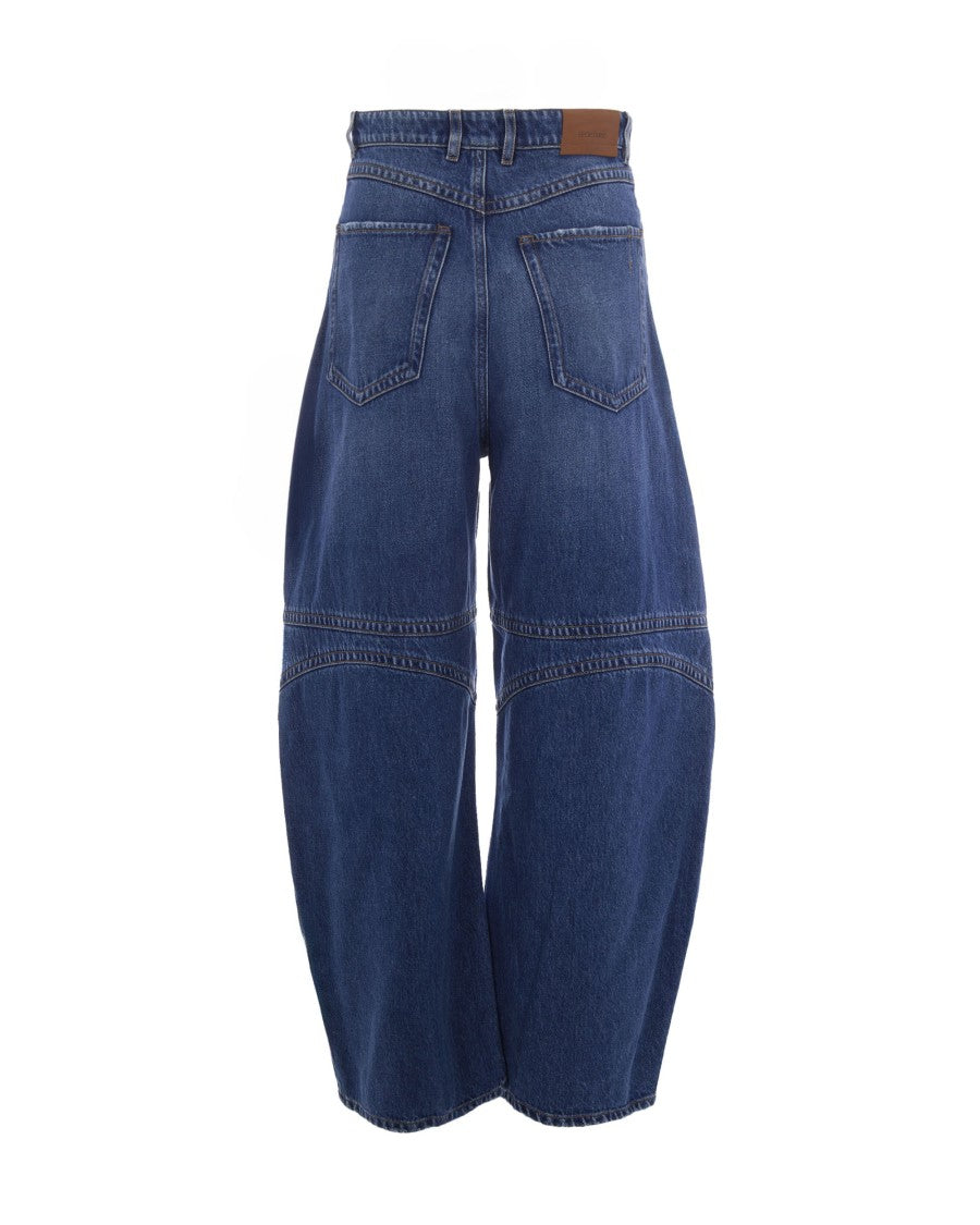 Sportmax Wide-Leg Denim Pants With Flap Pockets