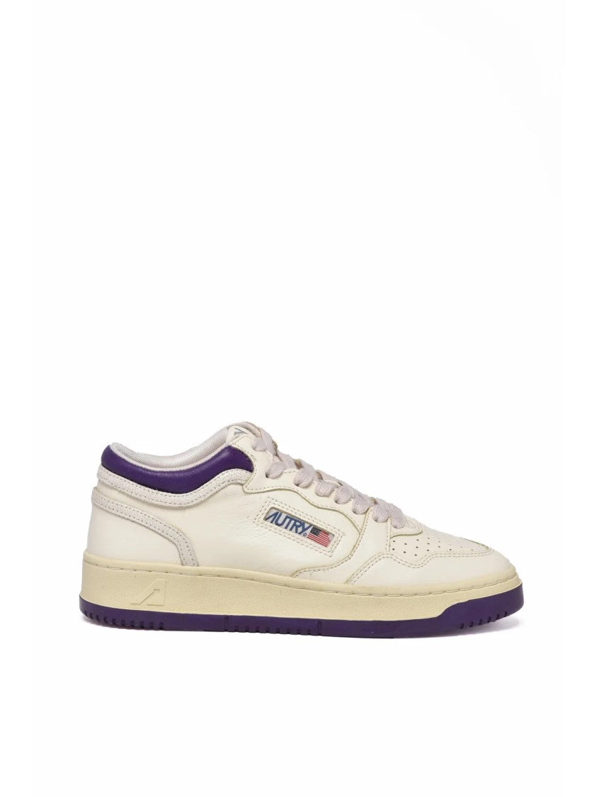 Autry White Leather Two-Tone Sneakers