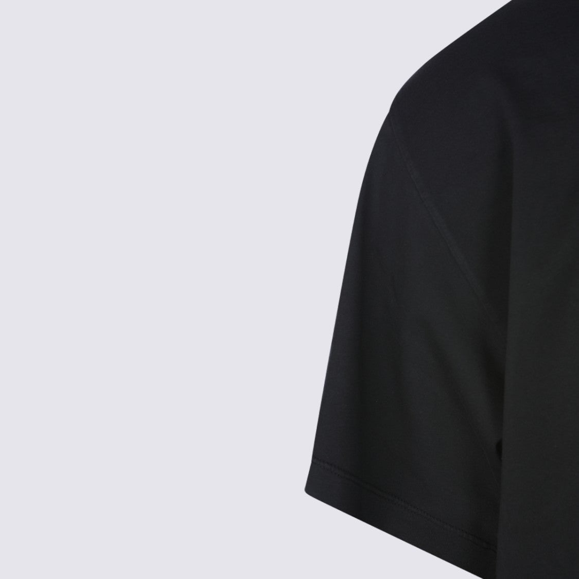 Mm6 By Maison Margiela Black Short-Sleeve T-Shirt With Graphic Detail