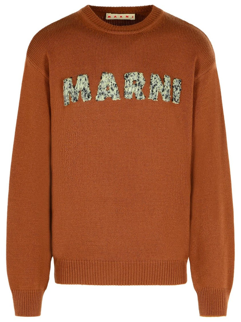 Marni Brown Virgin Wool Sweater