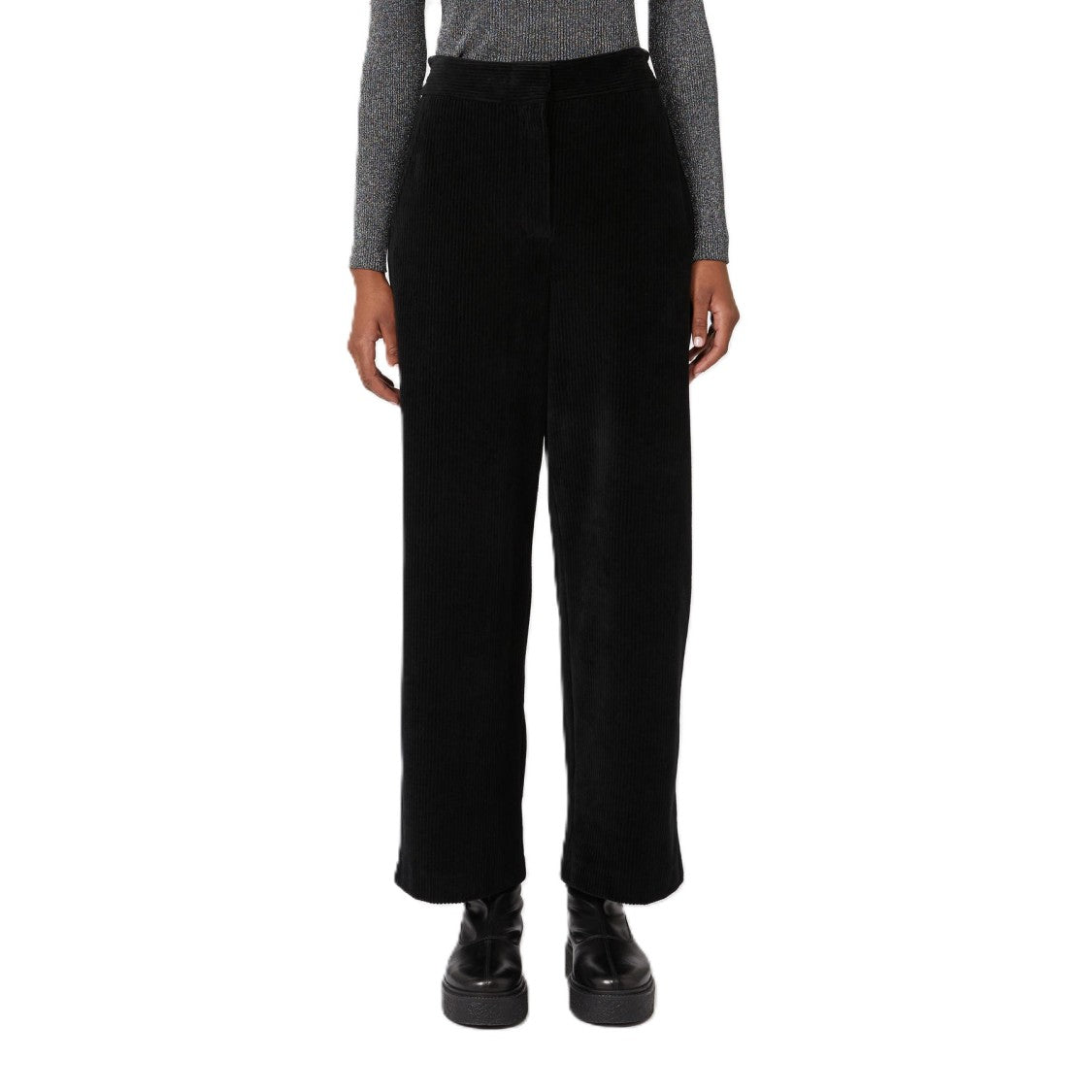Max Mara Straight-Leg Pants With High Waist And Design