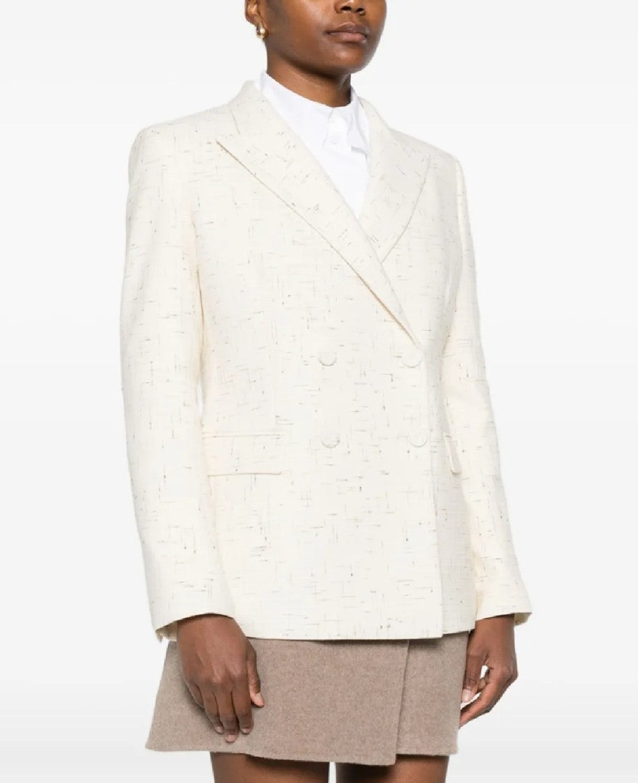 Fabiana Filippi Tailored Double-Breasted White Jacket