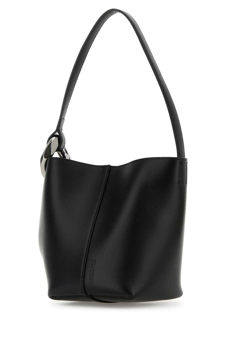 J. W. Anderson Black Leather Small Jwa Corner Bucket Bag