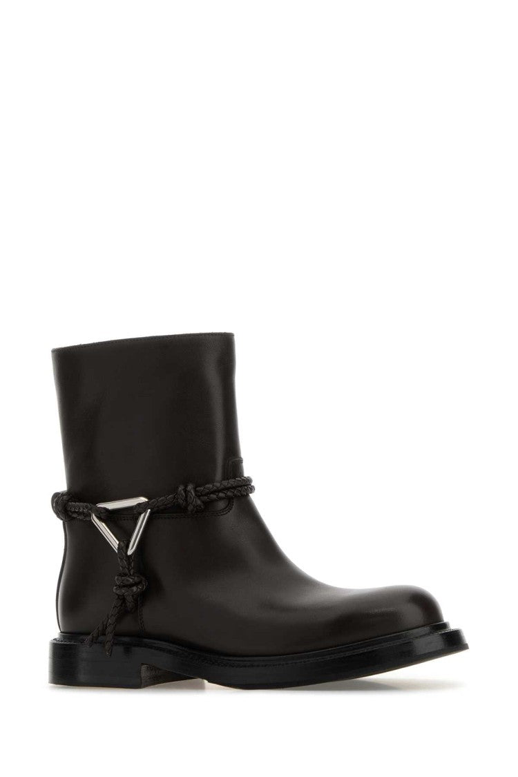Bottega Veneta Dark Brown Leather James Ankle Boots