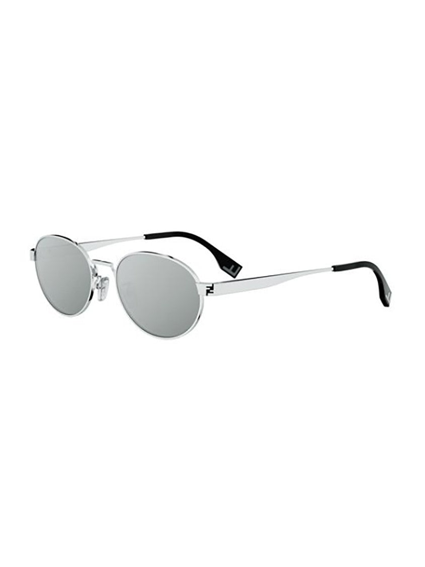 Fendi Oval-Shaped Metallic Frame Fendi Sunglasses