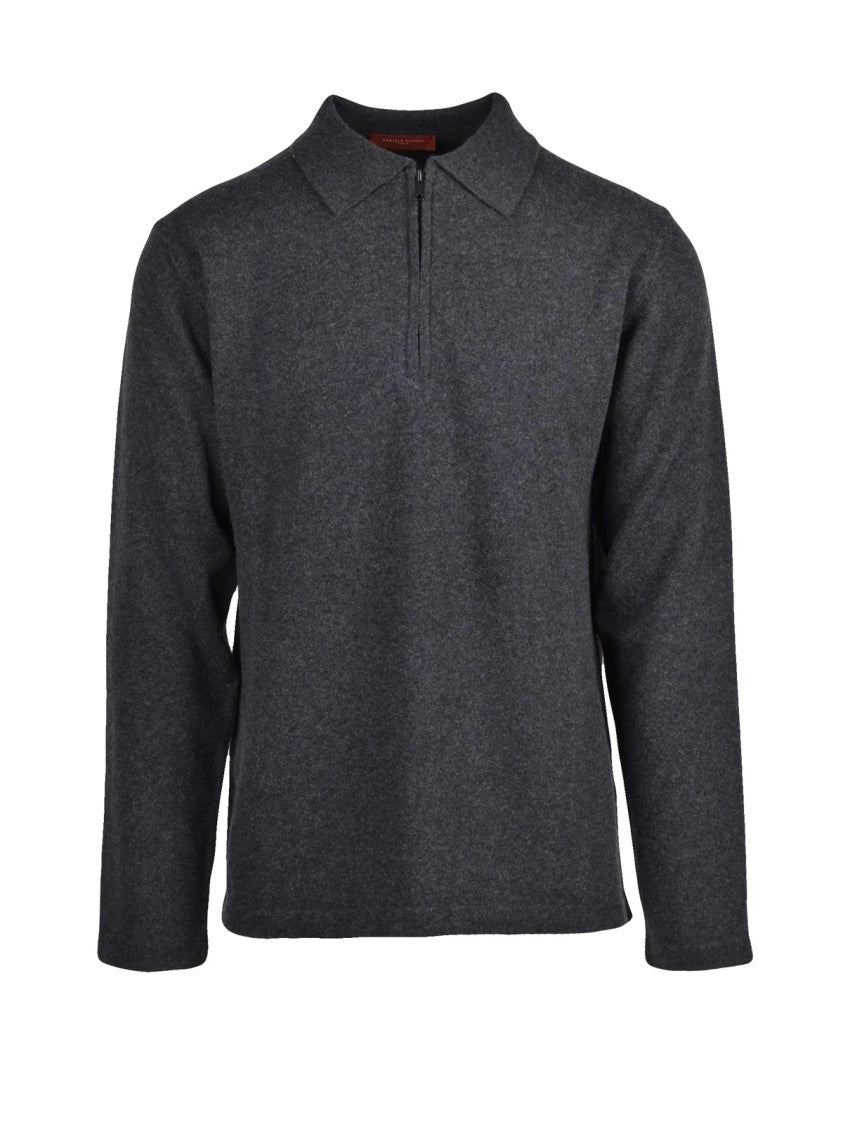 Daniele Fiesoli Refined Knit Polo Shirt With Half-Zip Closure