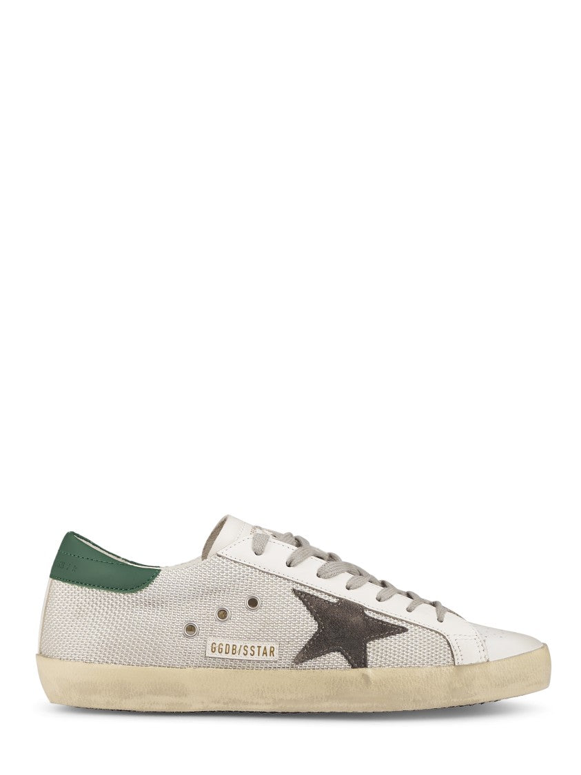 Golden Goose Perforated Leather And Suede Sneakers With Contrasting Heel