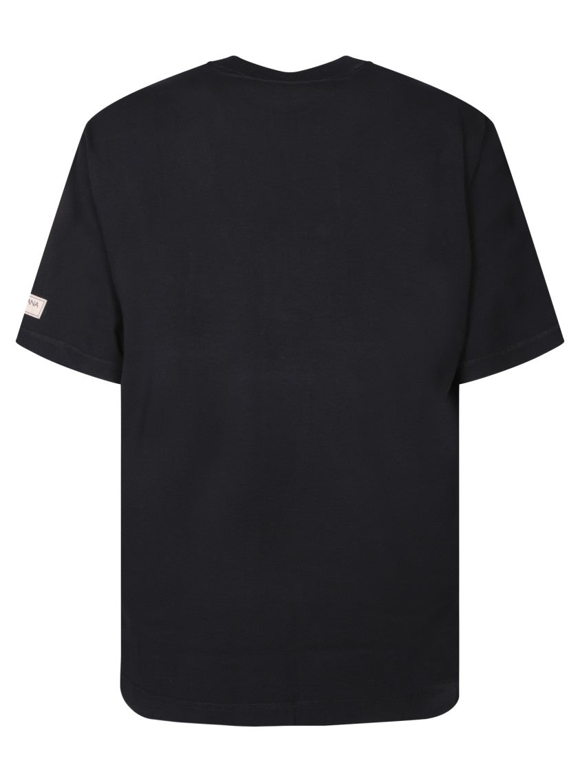 Dolce & Gabbana Classic Graphic Print Black T-Shirt