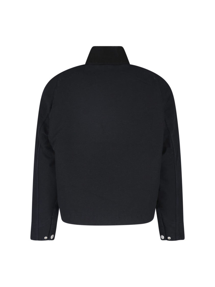 Carhartt Wip Black Og Detroit Cotton Zip-Up Jacket