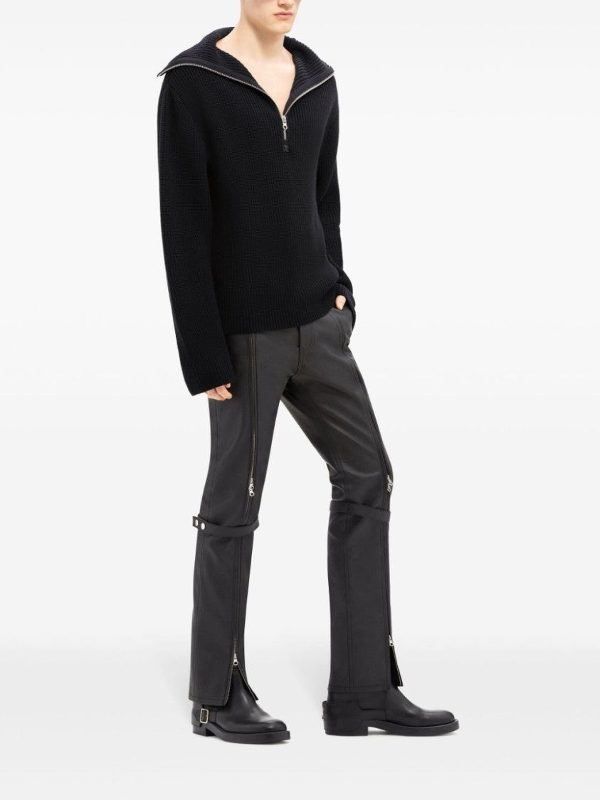 Courrèges Fine Ribbed Knit Sweater