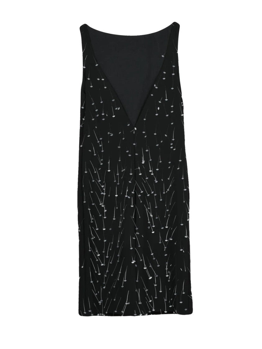 Moschino Couture Black Abstract Pattern Stretch Midi Dress