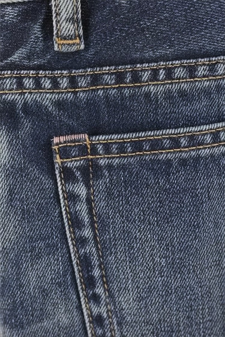 Acne Studios Cropped Wide-Leg Denim Pants With Whiskering Details