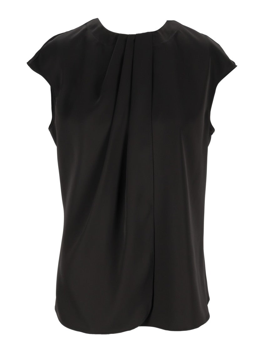 Emporio Armani Polyester Pleated Concealed Zip Top