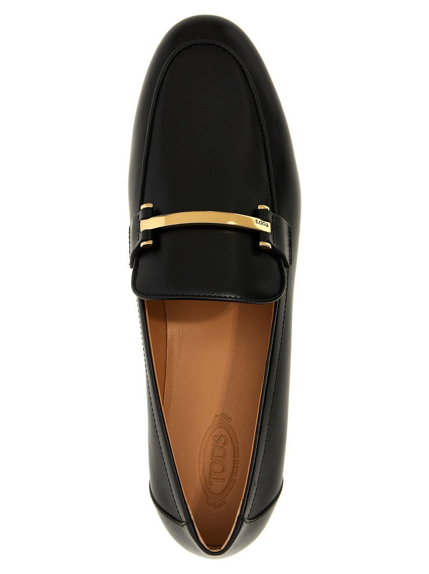 Tod's Horsebit Loafers With Metal Front Clamp And Smooth Leather Sole