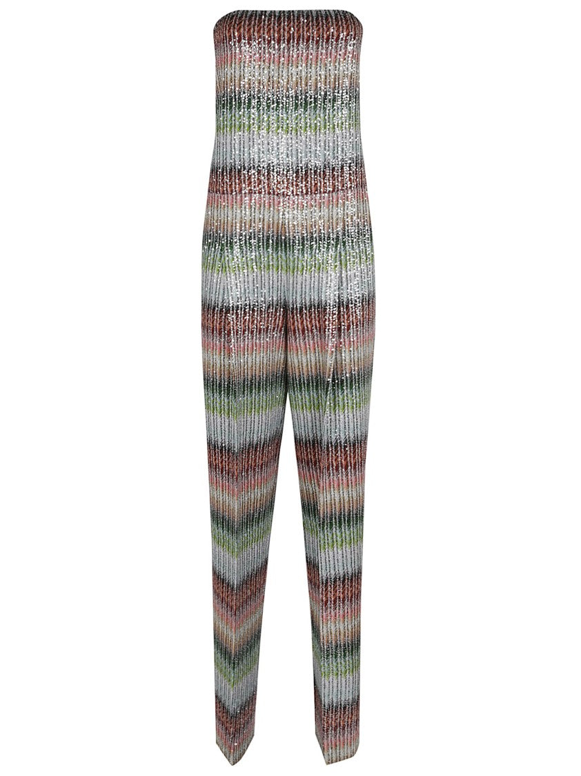 Missoni Vibrant Green Strapless Dress With Artisanal Design