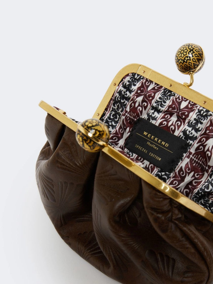 Max Mara Spanish Heritage Clutch Bag With Gathered Texture