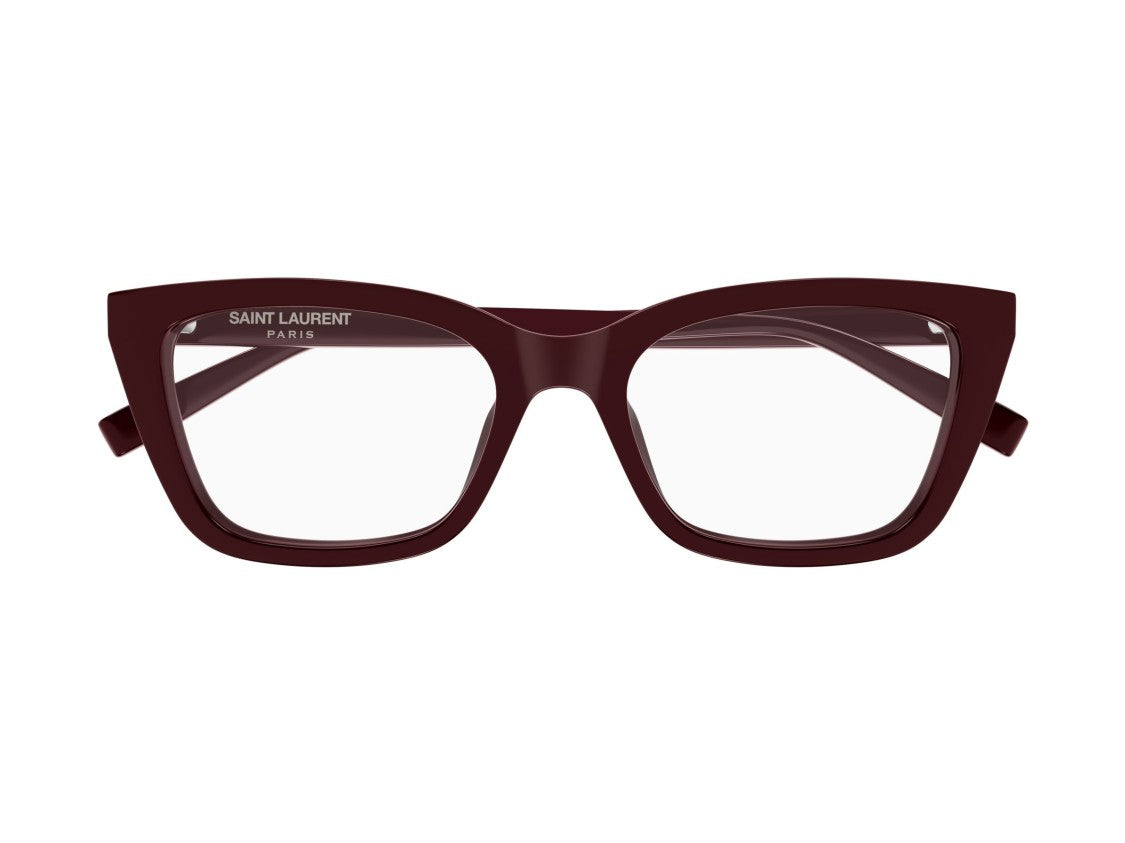 Saint Laurent Burgundy Sl 911 Glossy Acetate Oversized Square Sunglasses