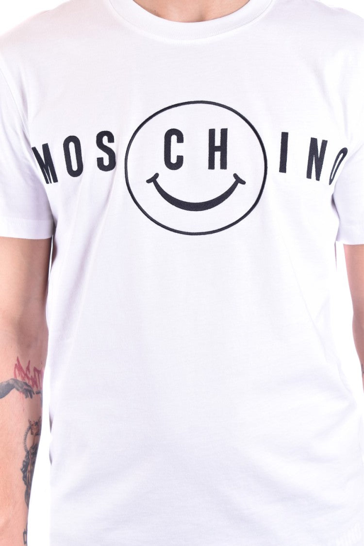 Moschino Classic White Tee With Bold Black Print