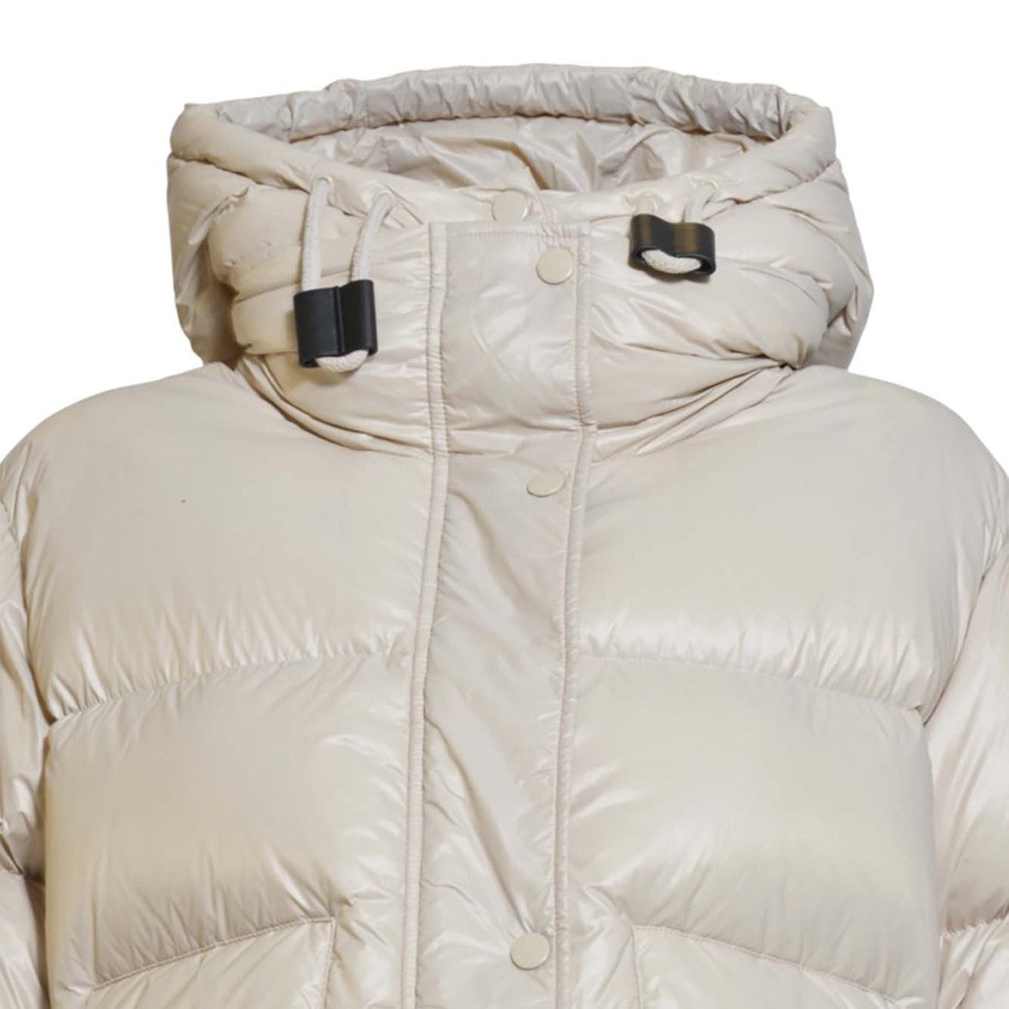 Solotre Tailored Short Beige Coat With Classic Silhouette