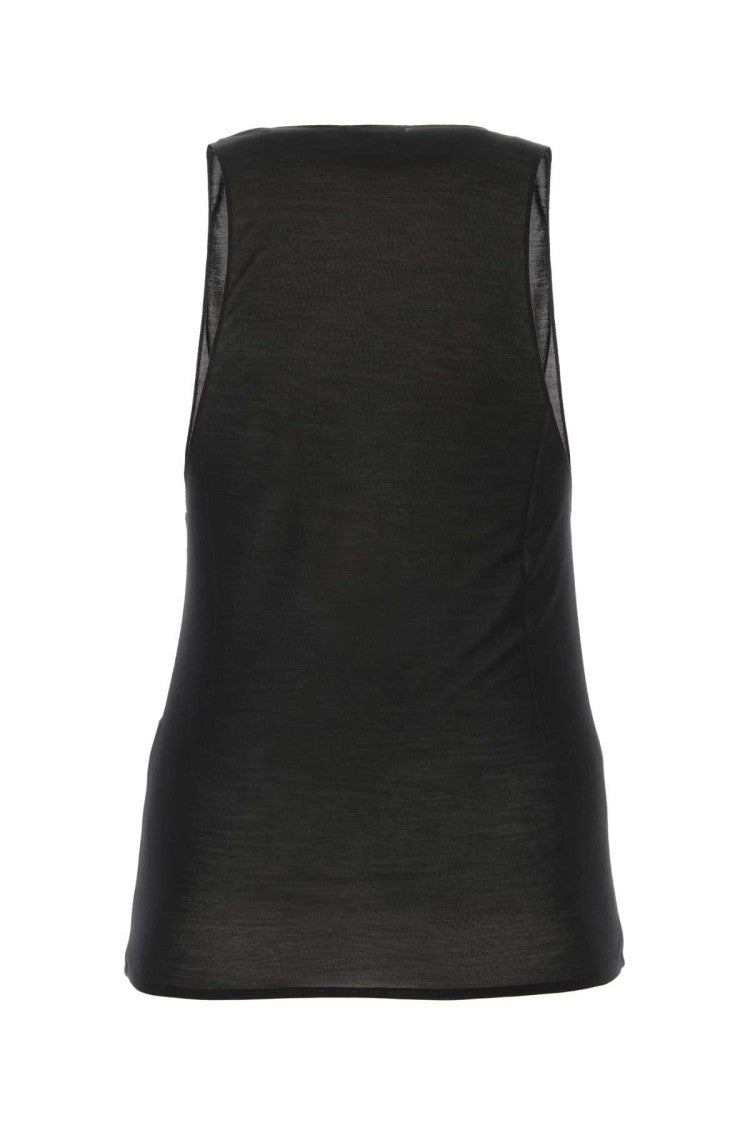 Saint Laurent Black Silk Tank-Top