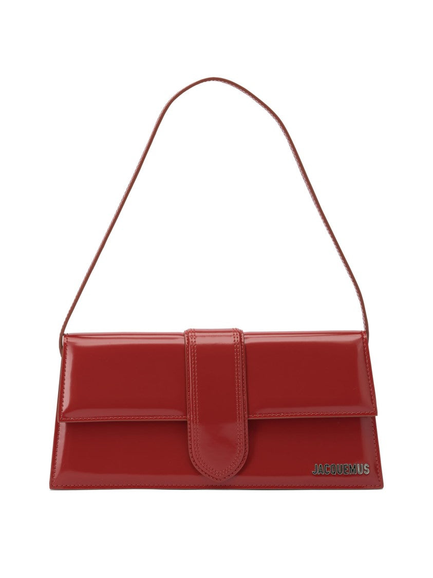 Jacquemus Glossy Structured Red Shoulder Bag With Design