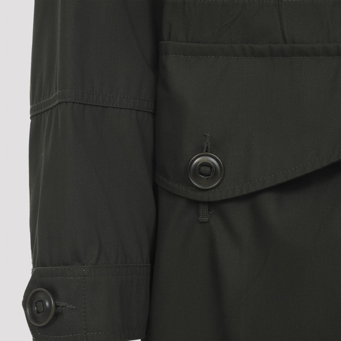 Maison Margiela Structured Button-Up Coat With Detachable Hood And Flap Pockets