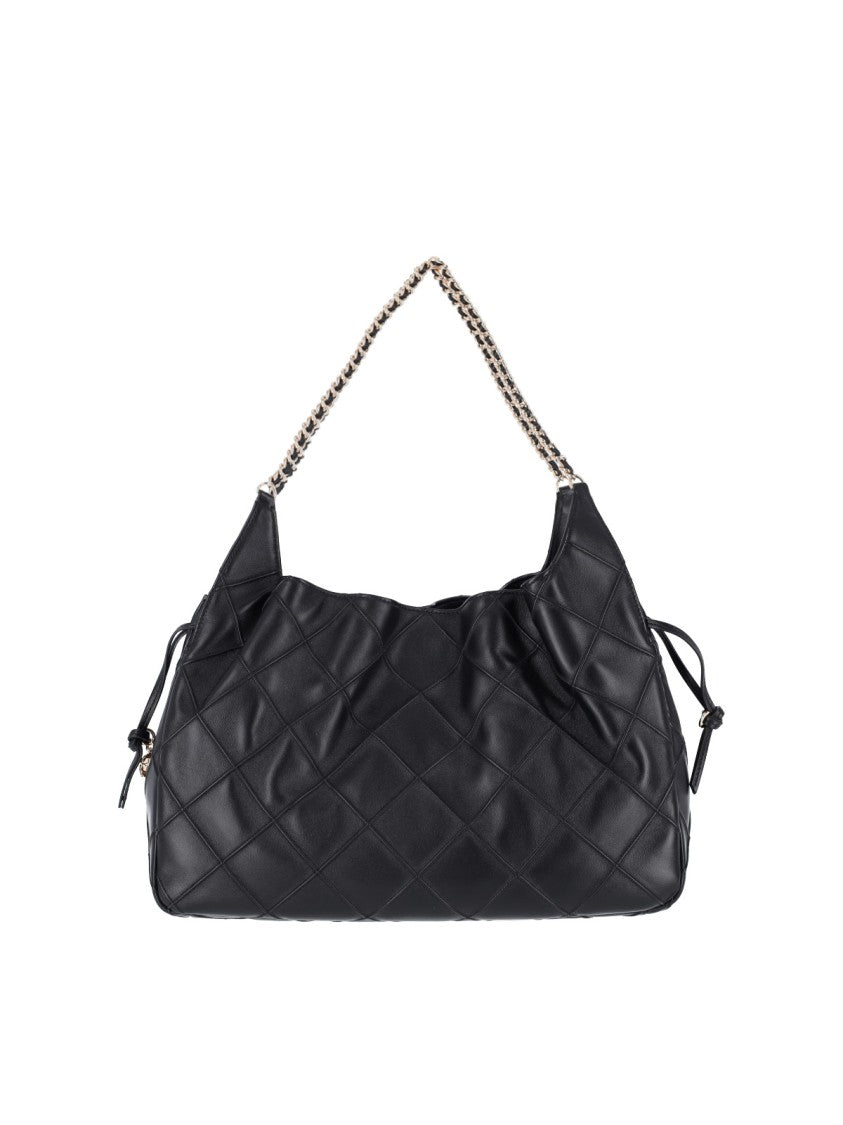 Tory Burch Black Fleming Chain Lambskin Tote Bag