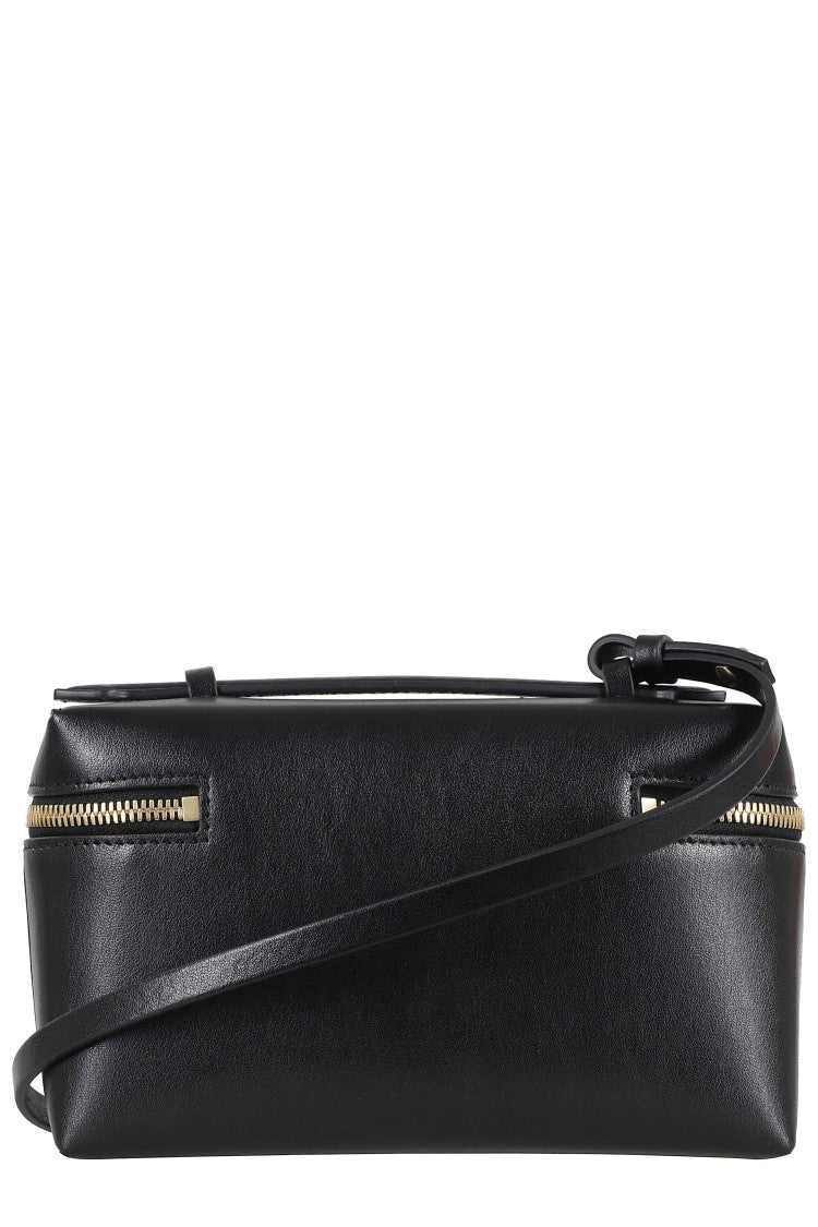 Victoria Beckham Black Vanity Crossbody Zippered Leather Shoulder Bag