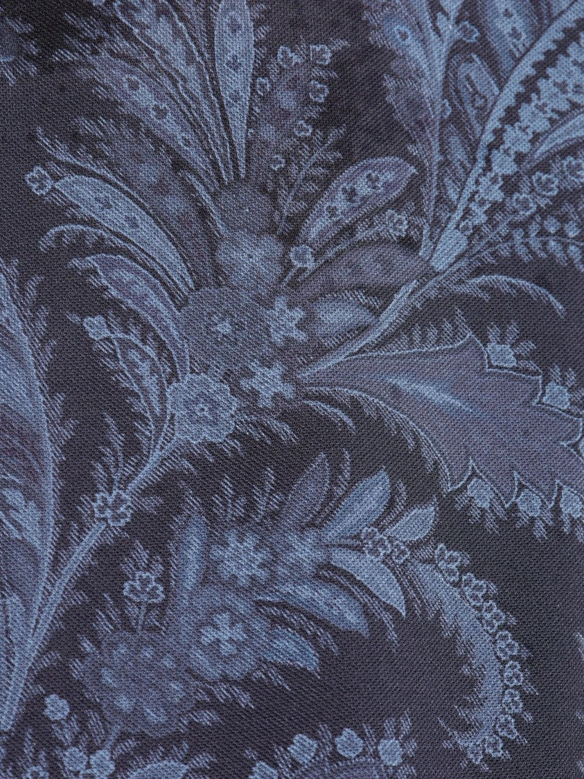 Etro Roma Intricate Paisley Patterned Polo Shirt