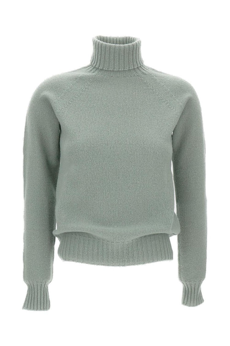 Drumohr Light Green Wool Turtleneck Sweater