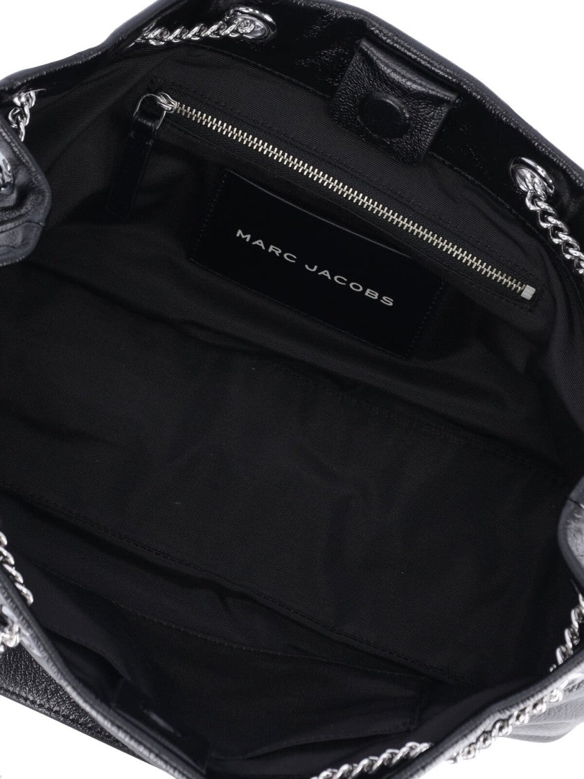 Marc Jacobs Compact Black Cow Leather Chain Sack