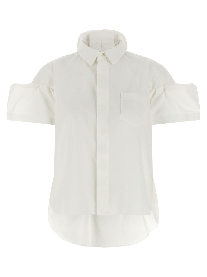 Sacai Cotton Poplin Shirt With Concealed Front Closure