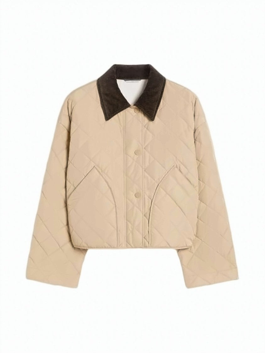 Max Mara Cropped Casual Jacket With Classic Collar And Button-Down Front