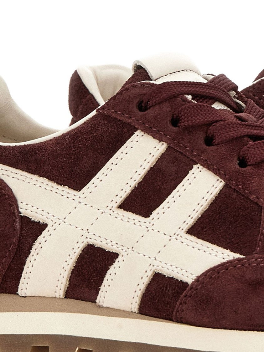 Hogan Bordeaux Vitello Leather Sneakers