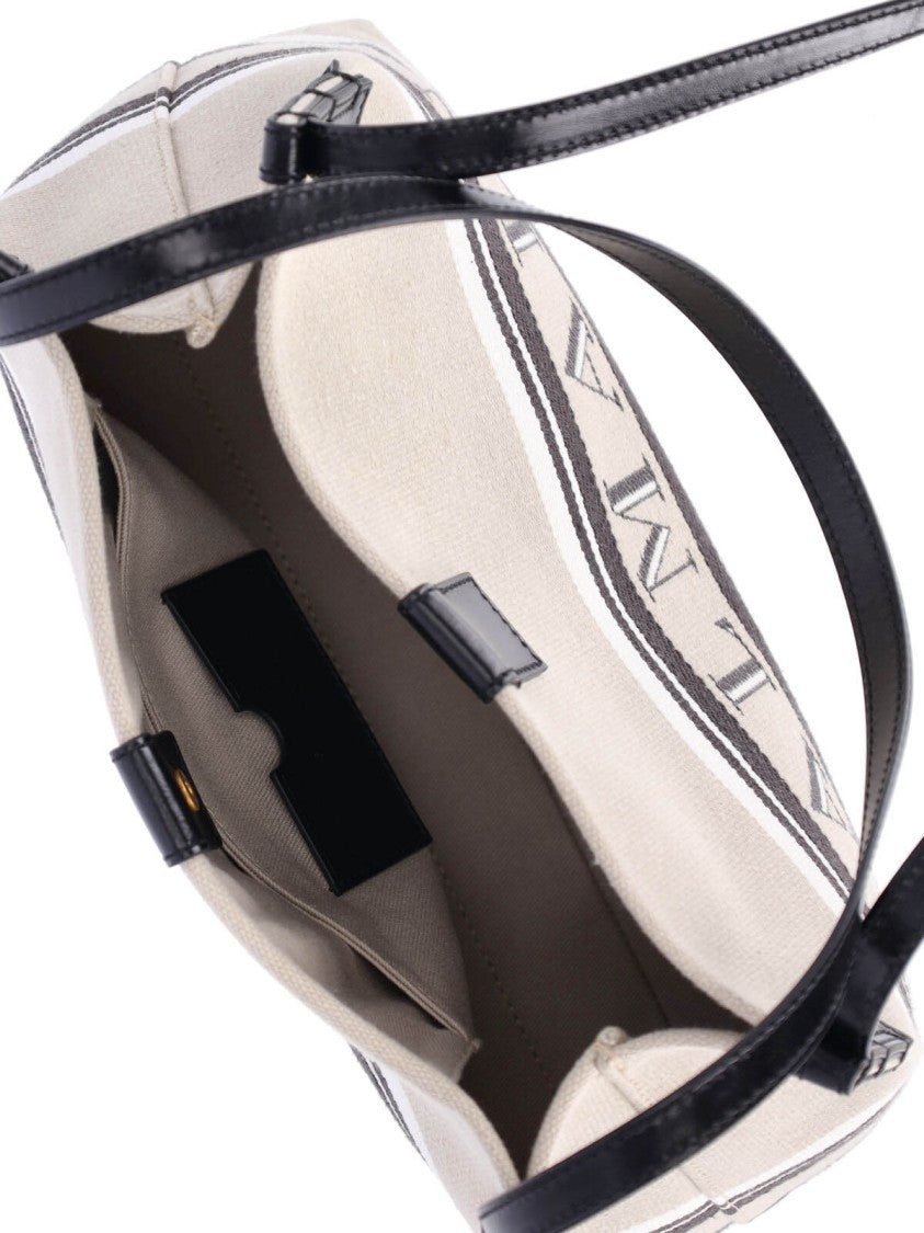 Balmain Structured White Bag With Minimalist Design