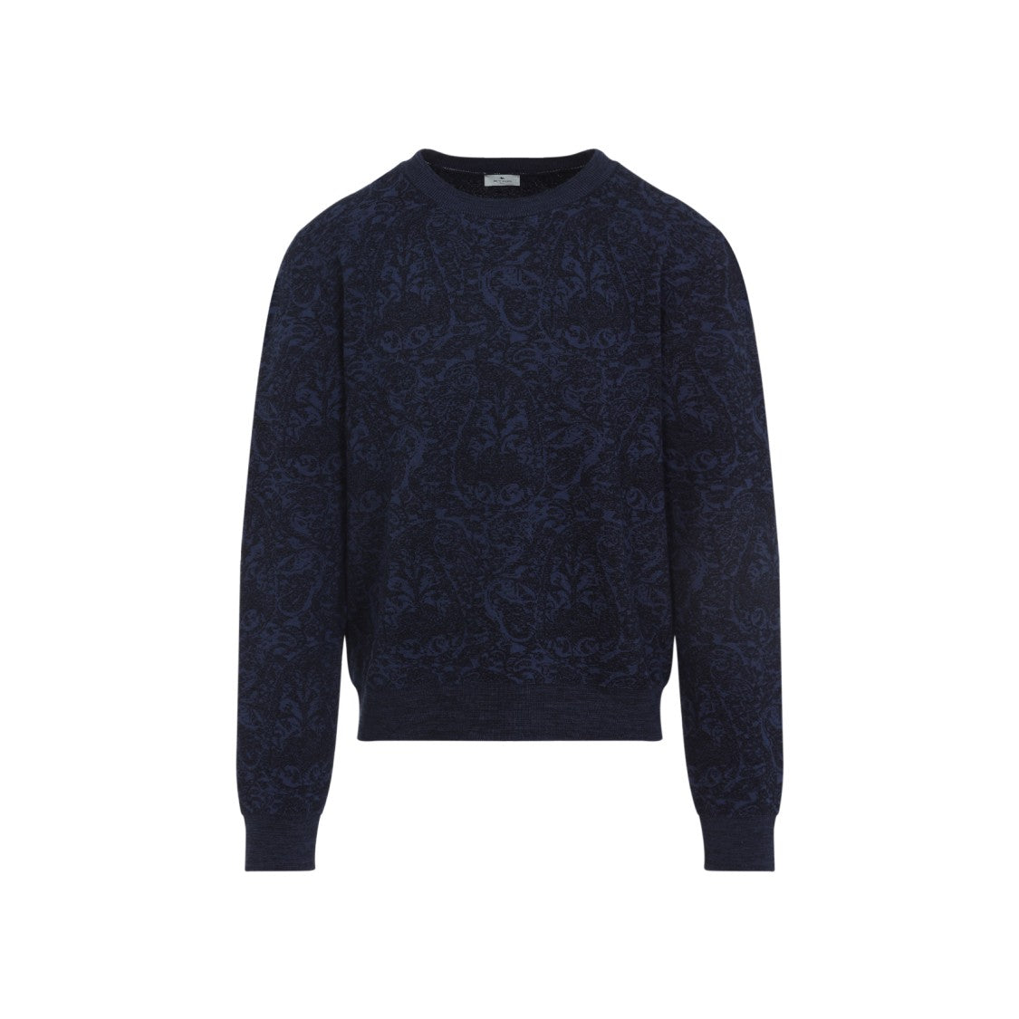 Etro Textured Crew Neck Sweatshirt In Cotton-Wool Blend