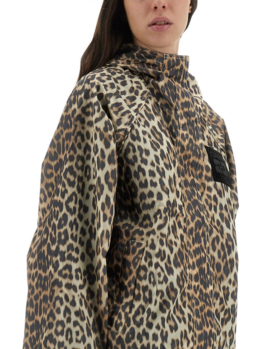 Ganni Leopard Print Jacket