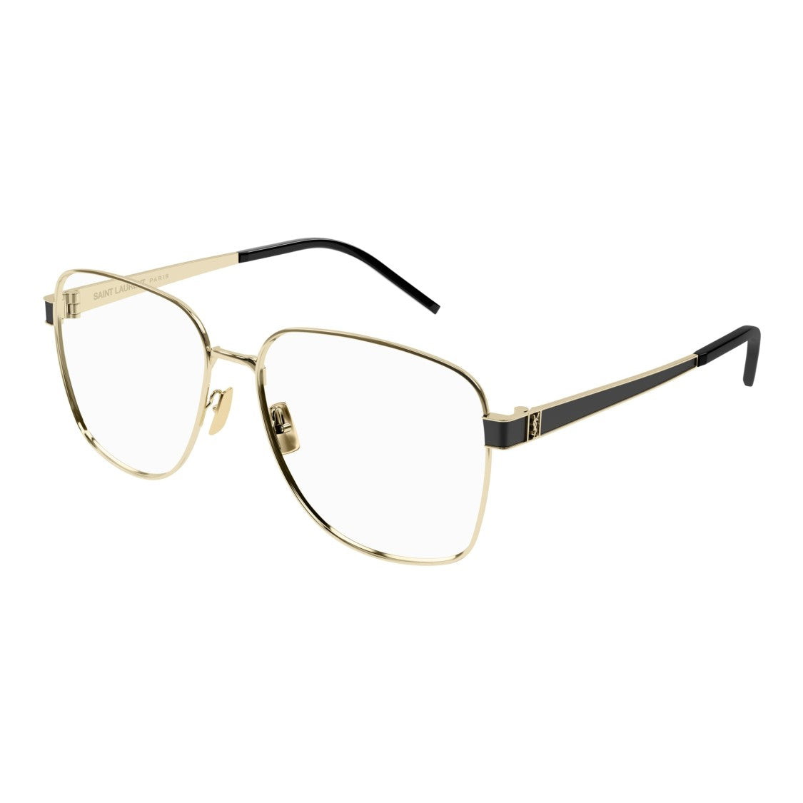 Saint Laurent Square Shaped Gold-Toned Metal Frame Sunglasses