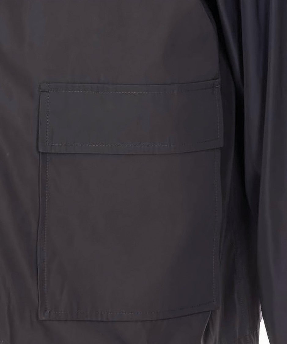 Thom Browne Black Recycled Polyester Jacket With Stand Collar