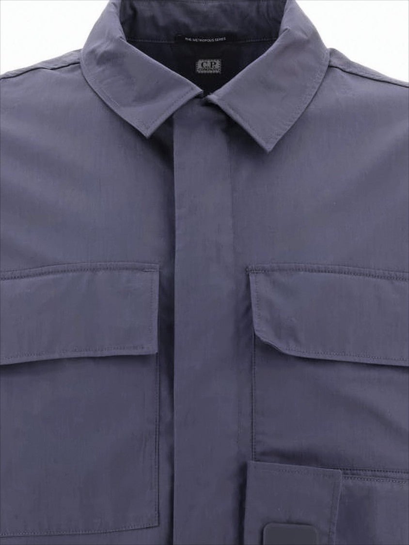 C.P. Company Boxy Silhouette Utility Jacket With Classic Collar And Vented Yoke