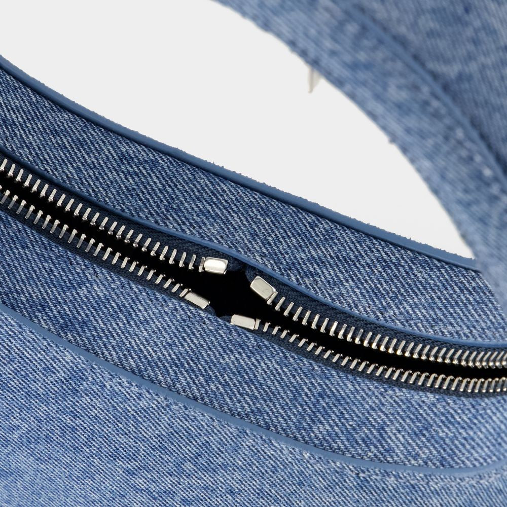 Coperni Swipe Baguette Bag - Canvas - Washed Blue