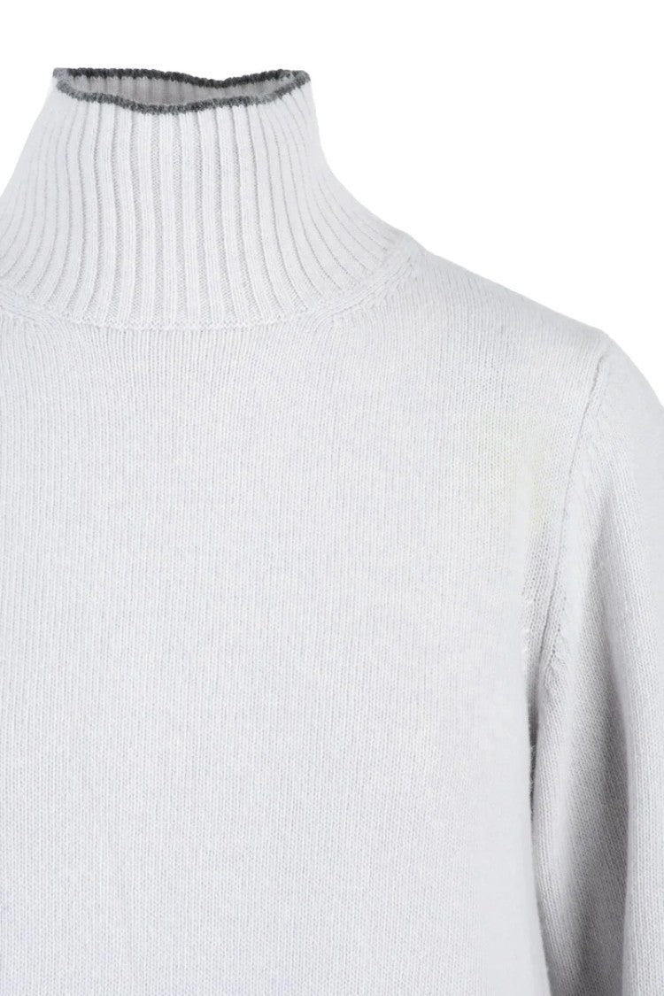 Eleventy Long Knit Dress Wool Cashmere - Light Grey