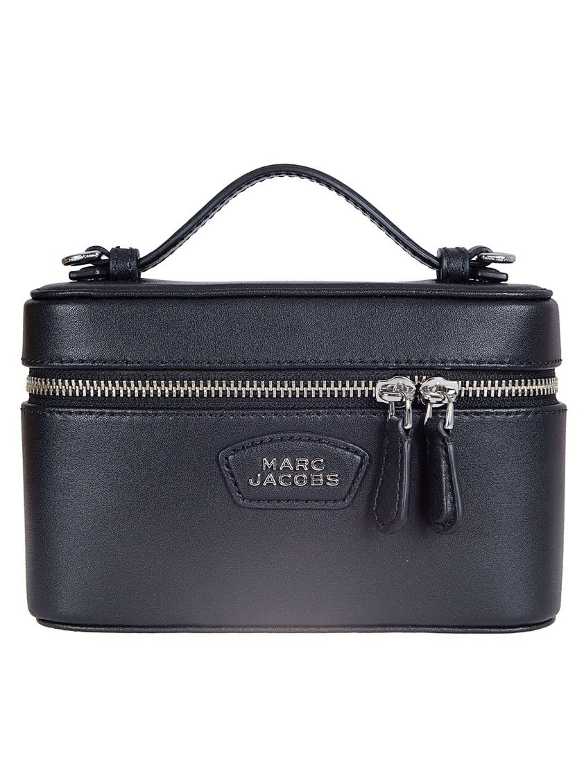 Marc Jacobs Structured Rectangular Black Leather Crossbody Bag
