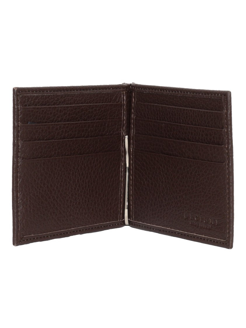 Claudio Orciani Textured Calf Leather Silver Wallet
