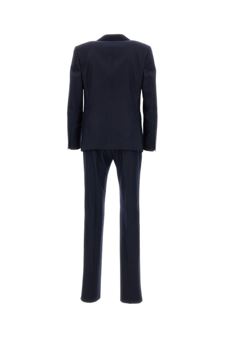 Tagliatore Navy Virgin Wool Notch Lapels Suit