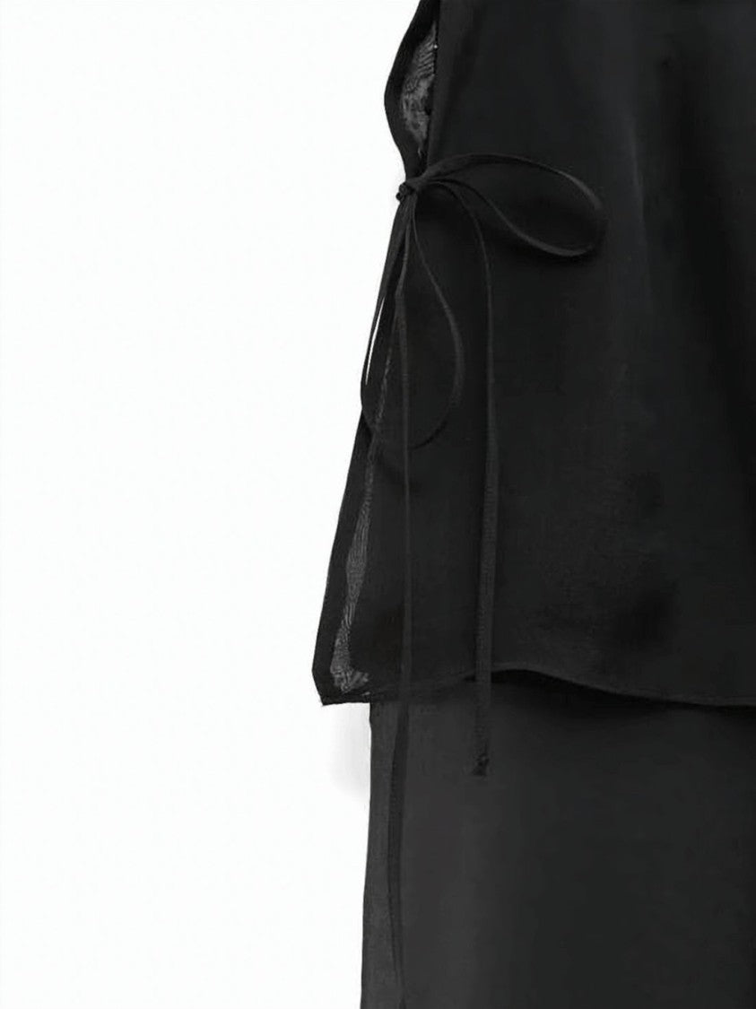 Paloma Wool Layered Silk Pants With Sheer Lower Section